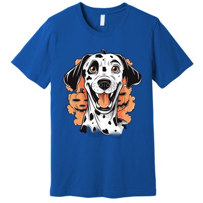 Halloween Dog Costume Design Scary Dalmatian Meaningful Gift Premium T-Shirt