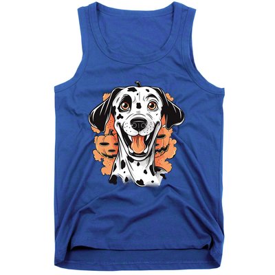 Halloween Dog Costume Design Scary Dalmatian Meaningful Gift Tank Top