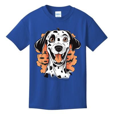 Halloween Dog Costume Design Scary Dalmatian Meaningful Gift Kids T-Shirt