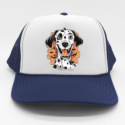 Halloween Dog Costume Design Scary Dalmatian Meaningful Gift Trucker Hat