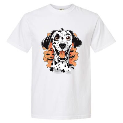 Halloween Dog Costume Design Scary Dalmatian Meaningful Gift Garment-Dyed Heavyweight T-Shirt