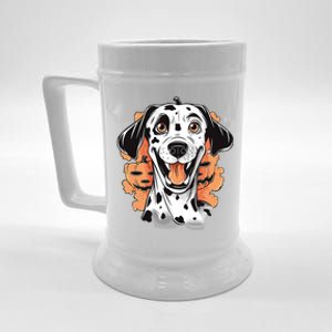 Halloween Dog Costume Design Scary Dalmatian Meaningful Gift Beer Stein