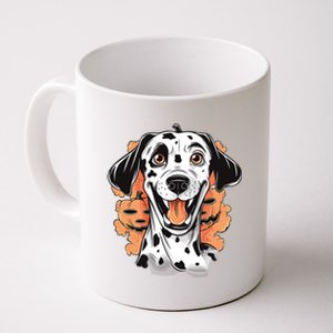 Halloween Dog Costume Design Scary Dalmatian Meaningful Gift Coffee Mug