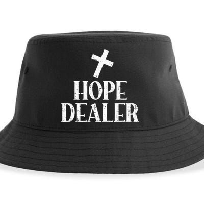 Hope Dealer Cross God Jesus Faith Religious Christian Gift Sustainable Bucket Hat