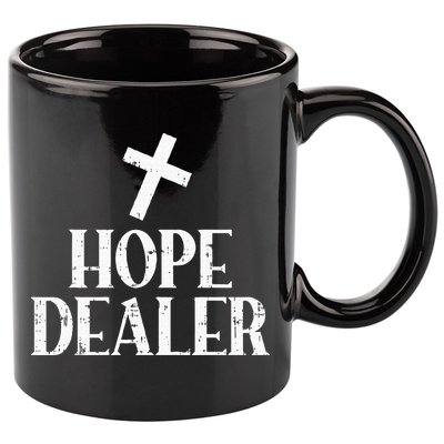 Hope Dealer Cross God Jesus Faith Religious Christian Gift 11oz C Handle Ceramic Mug