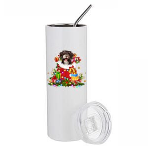 Havanese Dog Christmas Tree Lights Pajamas Xmas Matching Great Gift Stainless Steel Tumbler