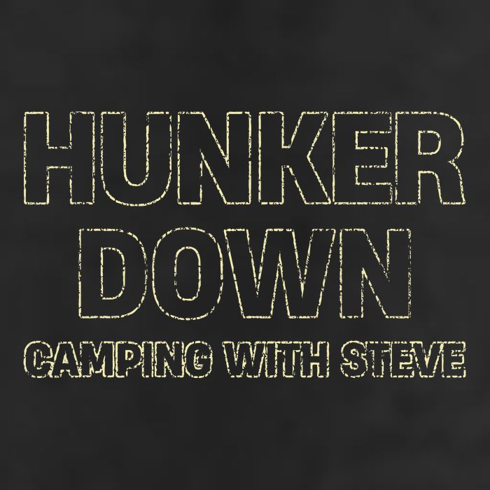 Hunker Down Camping With Steve Simple Graphic Cool Comfort Performance Bucket Hat