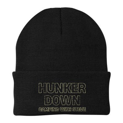 Hunker Down Camping With Steve Simple Graphic Beanie