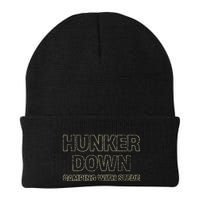 Hunker Down Camping With Steve Simple Graphic Beanie