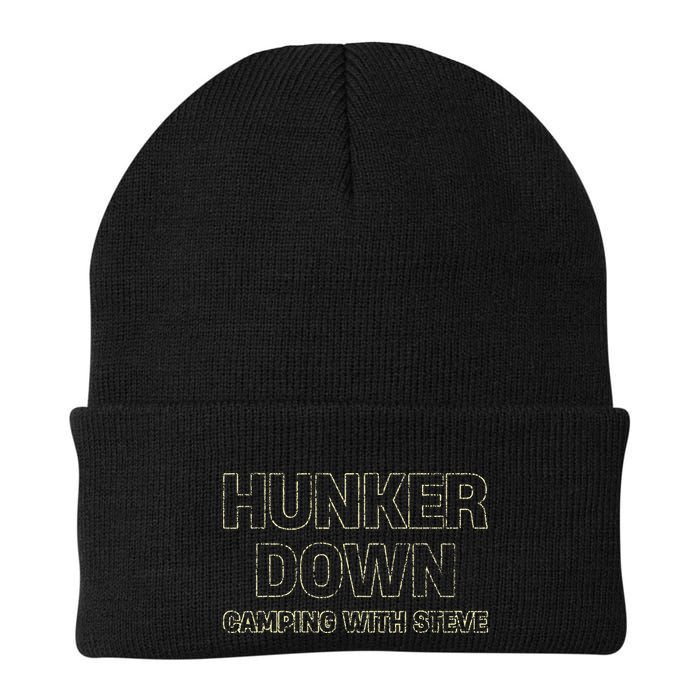 Hunker Down Camping With Steve Simple Graphic Beanie