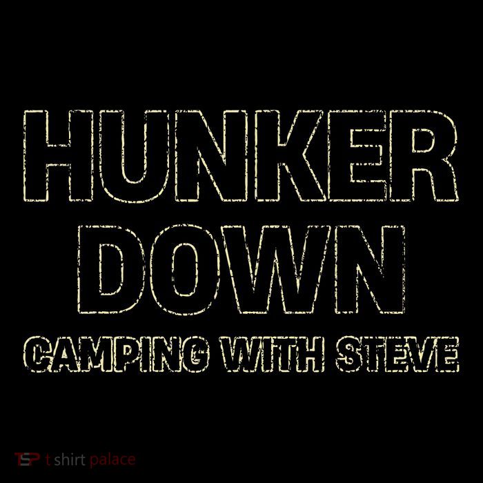 Hunker Down Camping With Steve Simple Graphic Flatbill Hat