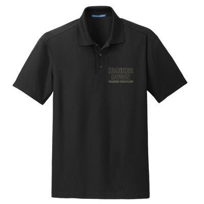 Hunker Down Camping With Steve Simple Graphic Dry Zone Grid Polo