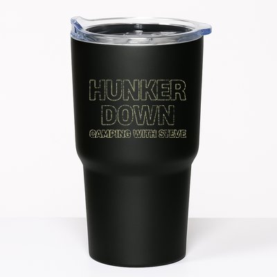 Hunker Down Camping With Steve Simple Graphic Tumbler
