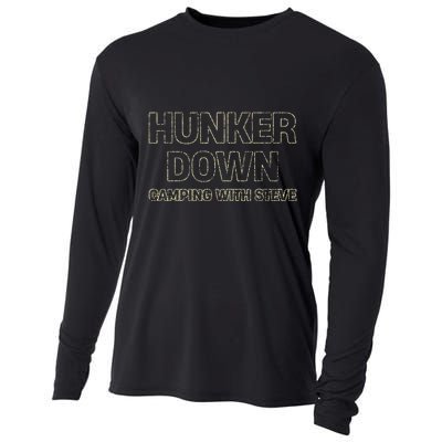 Hunker Down Camping With Steve Simple Graphic Cooling Performance Long Sleeve Crew