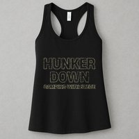 Hunker Down Camping With Steve Simple Graphic Womens Tank Top