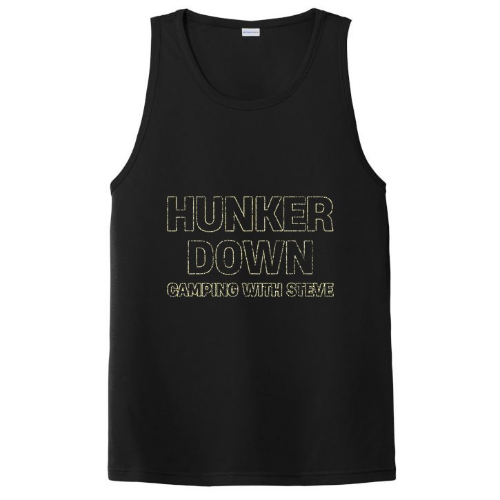 Hunker Down Camping With Steve Simple Graphic PosiCharge Competitor Tank