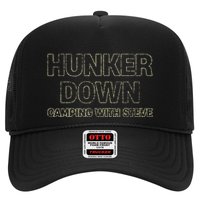 Hunker Down Camping With Steve Simple Graphic Trucker Hat