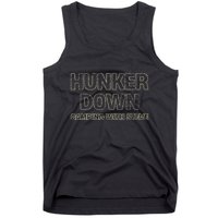 Hunker Down Camping With Steve Simple Graphic Tank Top
