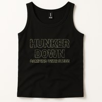 Hunker Down Camping With Steve Simple Graphic Tank Top