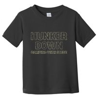 Hunker Down Camping With Steve Simple Graphic Toddler T-Shirt
