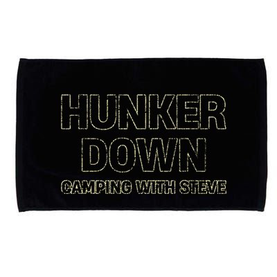 Hunker Down Camping With Steve Simple Graphic Microfiber Hand Towel