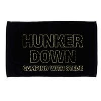 Hunker Down Camping With Steve Simple Graphic Microfiber Hand Towel