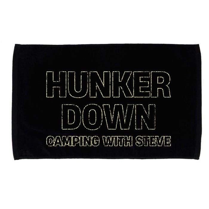 Hunker Down Camping With Steve Simple Graphic Microfiber Hand Towel