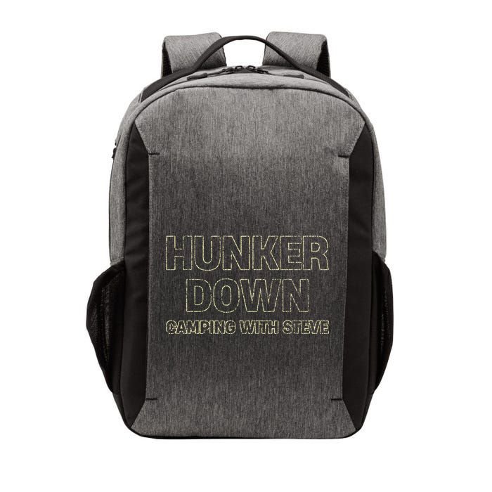 Hunker Down Camping With Steve Simple Graphic Vector Backpack