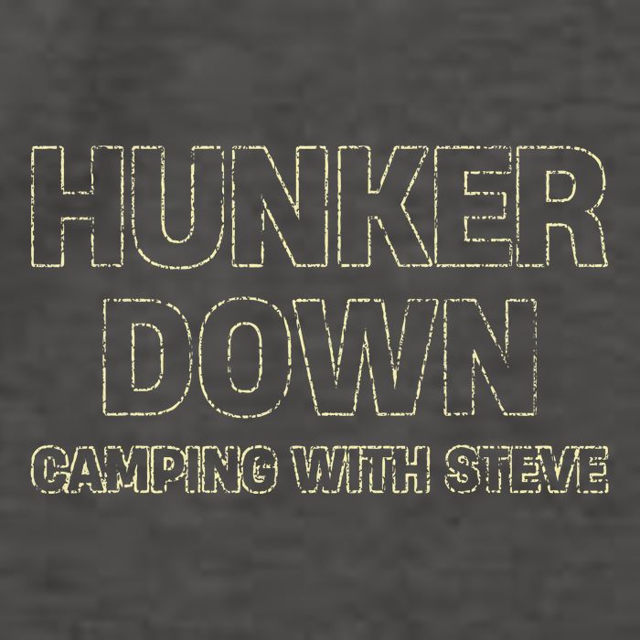 Hunker Down Camping With Steve Simple Graphic Vector Backpack