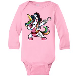 Halloween Dabbing Cute Pirate Unicorn Baby Long Sleeve Bodysuit