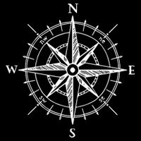 Hand Drawn Compass Rose Nautical Drawstring Bag