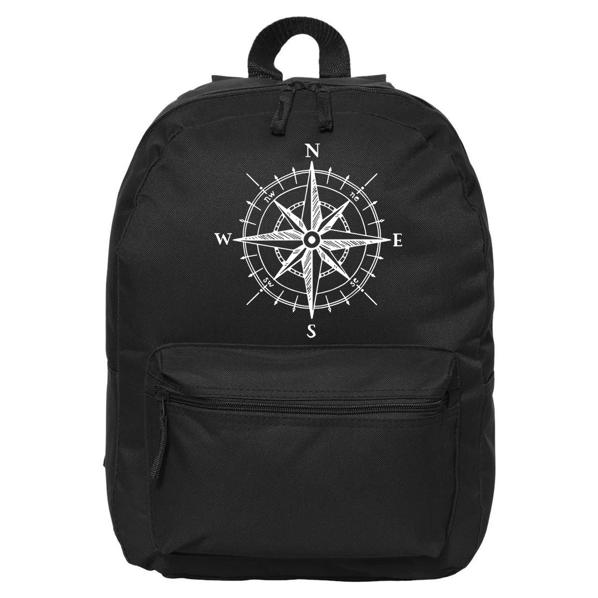 Hand Drawn Compass Rose Nautical 16 in Basic Backpack