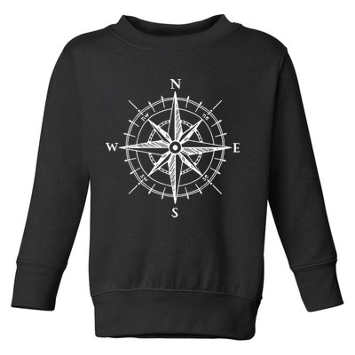 Hand Drawn Compass Rose Nautical Toddler Sweatshirt