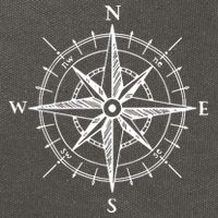 Hand Drawn Compass Rose Nautical Cotton Canvas Backpack