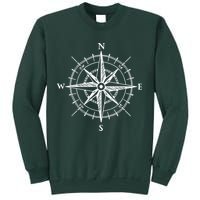 Hand Drawn Compass Rose Nautical Sweatshirt
