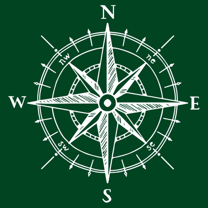 Hand Drawn Compass Rose Nautical Sweatshirt