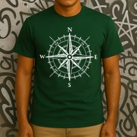 Hand Drawn Compass Rose Nautical T-Shirt