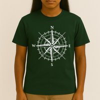 Hand Drawn Compass Rose Nautical T-Shirt