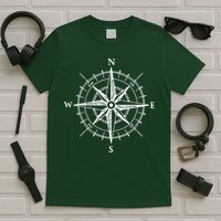 Hand Drawn Compass Rose Nautical T-Shirt