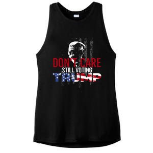 Hodgetwins DonT Care Still Voting Trump Ladies PosiCharge Tri-Blend Wicking Tank