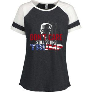 Hodgetwins DonT Care Still Voting Trump Enza Ladies Jersey Colorblock Tee