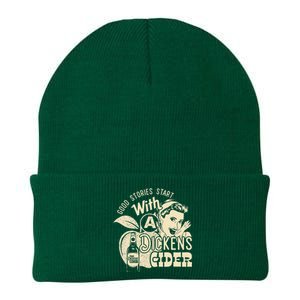 Hard Dickens Cider Girl Whiskey And Beer Apple Humor Knit Cap Winter Beanie