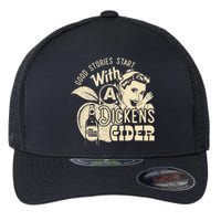 Hard Dickens Cider Girl Whiskey And Beer Apple Humor Flexfit Unipanel Trucker Cap