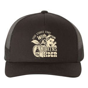 Hard Dickens Cider Girl Whiskey And Beer Apple Humor Yupoong Adult 5-Panel Trucker Hat