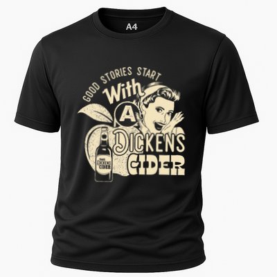 Hard Dickens Cider Girl Whiskey And Beer Apple Humor Performance Shirt
