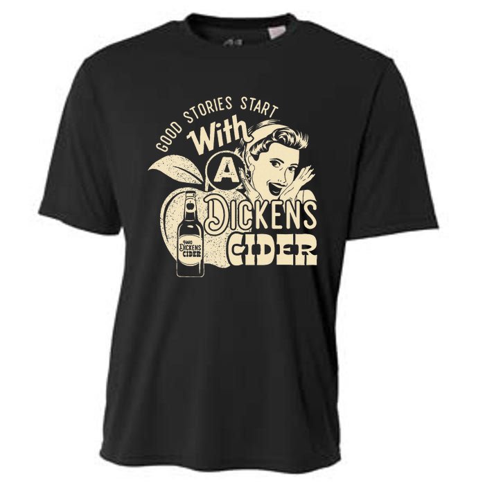 Hard Dickens Cider Girl Whiskey And Beer Apple Humor Cooling Performance Crew T-Shirt