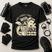 Hard Dickens Cider Girl Whiskey And Beer Apple Humor Cooling Performance Crew T-Shirt