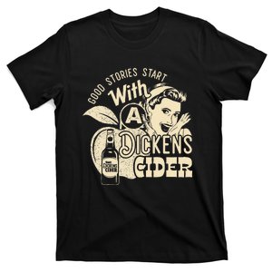 Hard Dickens Cider Girl Whiskey And Beer Apple Humor T-Shirt