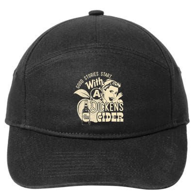 Hard Dickens Cider Girl Whiskey And Beer Apple Humor 7-Panel Snapback Hat