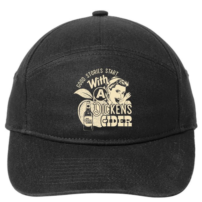 Hard Dickens Cider Girl Whiskey And Beer Apple Humor 7-Panel Snapback Hat